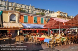 Viennaslide-05284204 Nizza, Altstadt, Vieux Ville, Cours Saleya, Restaurants // Nice, Historic Center, Vieux Ville, Cours Saleya, Restaurants