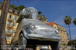 Viennaslide-05284441 Nizza, 'Un Dimanche en Nice' (Ein Sonntag in Nizza), Skulptur von Stephane Cipre, 2019 // Nice, 'Un Dimanche en Nice' (A Sunday in Nice), Sculpture by Stephane Cipre, 2019