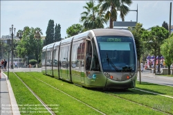 Viennaslide-05285102 Nizza, moderne Straßenbahn Linie 1, Bd Jean Jaures // Nice, Modern Tramway Line 1, Bd Jean Jaures