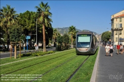 Viennaslide-05285103 Nizza, moderne Straßenbahn Linie 1, Bd Jean Jaures // Nice, Modern Tramway Line 1, Bd Jean Jaures