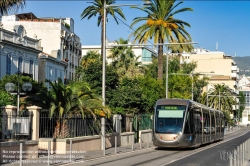 Viennaslide-05285111 Nizza, moderne Straßenbahn Linie 1, Rue du soleil // Nice, Modern Tramway Line 1, Rue du soleil