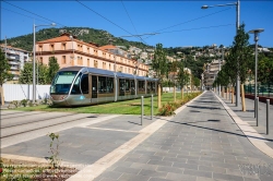 Viennaslide-05285112 Nizza, moderne Straßenbahn Linie 1, St-Jean Universite // Nice, Modern Tramway Line 1, St-Jean Universite