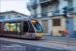 Viennaslide-05285118 Nizza, moderne Straßenbahn Linie 1 // Nice, Modern Tramway Line 1