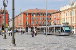 Viennaslide-05285125 Nizza, moderne Straßenbahn, Linie 1, Massena // Nice, Modern Tramway, Line 1, Massena