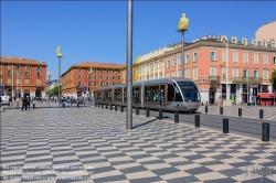 Viennaslide-05285128 Nizza, moderne Straßenbahn, Linie 1, Massena // Nice, Modern Tramway, Line 1, Massena