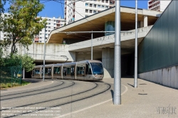 Viennaslide-05285157 Nizza, moderne Straßenbahn, Linie 1, Las Planas, Henri Sappia // Nice, Modern Tramway, Line 1, Las Planas, Henri Sappia