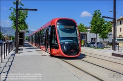 Viennaslide-05285307 Nizza, moderne Straßenbahn, Linie 3, Saint-Isidore  // Nice, Modern Tramway, Line 3, Saint-Isidore