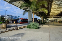 Viennaslide-05285308 Nizza, moderne Straßenbahn, Linie 3, Flughafen // Nice, Modern Tramway, Line 3, Airport