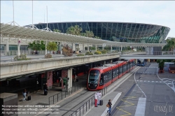 Viennaslide-05285312 Nizza, moderne Straßenbahn, Linie 3, Flughafen // Nice, Modern Tramway, Line 3, Airport