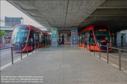 Viennaslide-05285315 Nizza, moderne Straßenbahn, Linie 2+3, Flughafen // Nice, Modern Tramway, Line 2+3, Airport