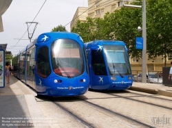 Viennaslide-05291067 Tramway Montpellier, °1 Place de l'Europe 2032,2024