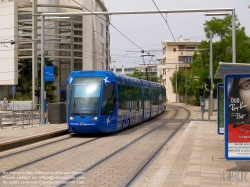 Viennaslide-05291068 Tramway Montpellier, °1 Rives du Lez 2021