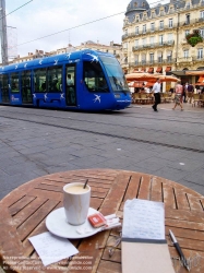 Viennaslide-05291086 Tramway Montpellier, Tramway Linie 1, Comedie