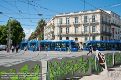 Viennaslide-05291106 Montpellier, moderne Tramway, Linie 1, Gare St Roch