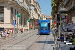 Viennaslide-05291140 Montpellier, moderne Tramway, Linie 1, Gare St Roch