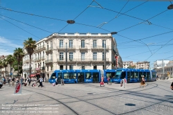 Viennaslide-05291232 Montpellier, moderne Tramway, Linie 1, Gare St Roch