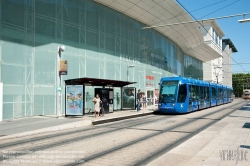 Viennaslide-05291244 Montpellier, Tramway, Linie 1, Place de l'Europe