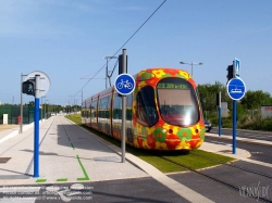 Viennaslide-05292032 Montpellier, moderne Tramway, Linie 2