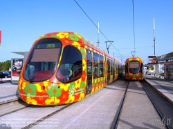 Viennaslide-05292033 Montpellier, moderne Tramway, Linie 2