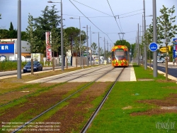Viennaslide-05292050 Montpellier, moderne Tramway, Linie 2, N-D de Sablassou