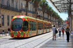 Viennaslide-05292086 Montpellier, moderne Tramway, Linie 2, Comedie