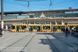 Viennaslide-05292092 Montpellier, moderne Tramway, Linie 2, Gare St Roch