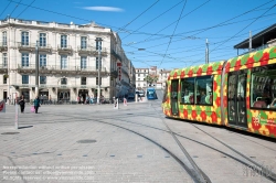 Viennaslide-05292093 Montpellier, moderne Tramway, Linie 2, Gare St Roch