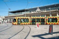 Viennaslide-05292096 Montpellier, moderne Tramway, Linie 2, Gare St Roch
