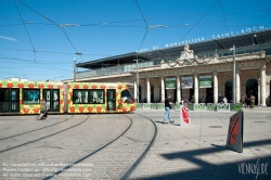 Viennaslide-05292097 Montpellier, moderne Tramway, Linie 2, Gare St Roch