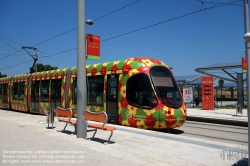 Viennaslide-05292109 Montpellier, moderne Tramway, Linie 2, Georges Pompidou