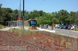Viennaslide-05292116 Montpellier, moderne Tramway, Linie 2, Jacou