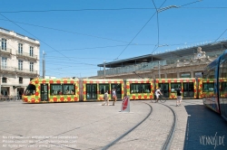 Viennaslide-05292126 Montpellier, moderne Tramway, Linie 2,Gare St Roch
