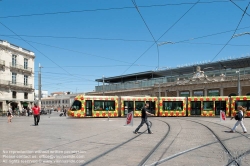 Viennaslide-05292128 Montpellier, moderne Tramway, Linie 2,Gare St Roch