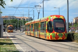 Viennaslide-05292164 Montpellier, moderne Tramway, Linie 2, Sabines