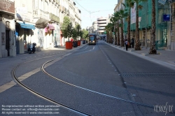 Viennaslide-05293026 Montpellier, moderne Tramway Linie 3, Fahrzeugdesign von Christian Lacroix - Montpellier, modern Tramway Line 3, Design by Christian Lacroix, Jeu de Paume