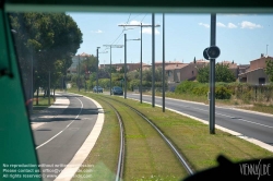 Viennaslide-05293036 Montpellier, moderne Tramway Linie 3, Fahrzeugdesign von Christian Lacroix - Montpellier, modern Tramway Line 3, Design by Christian Lacroix, Lattes