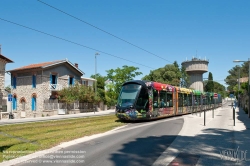 Viennaslide-05293087 Montpellier, moderne Tramway Linie 3, Fahrzeugdesign von Christian Lacroix - Montpellier, modern Tramway Line 3, Design by Christian Lacroix, Astruc