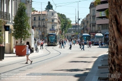 Viennaslide-05293113 Montpellier, moderne Tramway Linie 3, Fahrzeugdesign von Christian Lacroix - Montpellier, modern Tramway Line 3, Design by Christian Lacroix, Observatoire