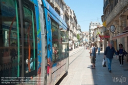 Viennaslide-05293116 Montpellier, moderne Tramway Linie 3, Fahrzeugdesign von Christian Lacroix - Montpellier, modern Tramway Line 3, Design by Christian Lacroix, Observatoire