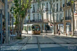 Viennaslide-05294006 Montpellier, moderne Tramway Linie 4, Fahrzeugdesign von Christian Lacroix - Montpellier, modern Tramway Line 4, Design by Christian Lacroix, Louis Blanc