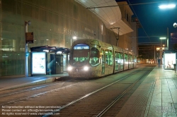 Viennaslide-05294021 Montpellier, moderne Tramway Linie 4, Fahrzeugdesign von Christian Lacroix - Montpellier, modern Tramway Line 4, Design by Christian Lacroix, Place de l'Europe