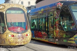 Viennaslide-05294022 Montpellier, moderne Tramway Linie 4, Fahrzeugdesign von Christian Lacroix - Montpellier, modern Tramway Line 4, Design by Christian Lacroix