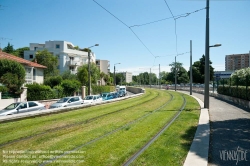 Viennaslide-05294061 Montpellier, moderne Tramway Linie 4, Fahrzeugdesign von Christian Lacroix - Montpellier, modern Tramway Line 4, Design by Christian Lacroix, Les Aubes