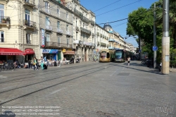 Viennaslide-05294119 Montpellier, moderne Tramway Linie 4, Fahrzeugdesign von Christian Lacroix - Montpellier, modern Tramway Line 4, Design by Christian Lacroix, Gare St Roch