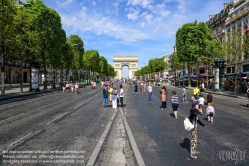 Viennaslide-05302201 Paris, Champs-Elysées, jeden ersten Sonntag des Monats ist die Straße für den Autoverkehr gesperrt