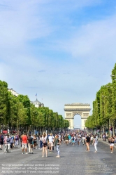 Viennaslide-05302207 Paris, Champs-Elysées, jeden ersten Sonntag des Monats ist die Straße für den Autoverkehr gesperrt