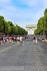 Viennaslide-05302208 Paris, Champs-Elysées, jeden ersten Sonntag des Monats ist die Straße für den Autoverkehr gesperrt