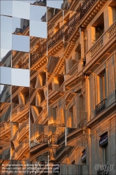 Viennaslide-05302290 Paris, Champs-Elysées, verspiegelte Verkleidung einer Baustelle // Paris, Champs-Elysées, Mirrored cladding of a building site