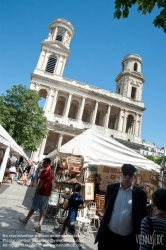 Viennaslide-05306001 Paris, Eglise St Sulpice und Antiquitätenmarkt