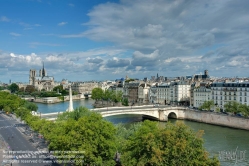 Viennaslide-05307029 Paris, Blick über Seine und Notre Dame vom Dach des Institute du Monde Arabe, Pont de la Tournelle - Paris, View over Seine and Notre Dame from the Terrace of the Institute du Monde Arabe, Pont de la Tournelle